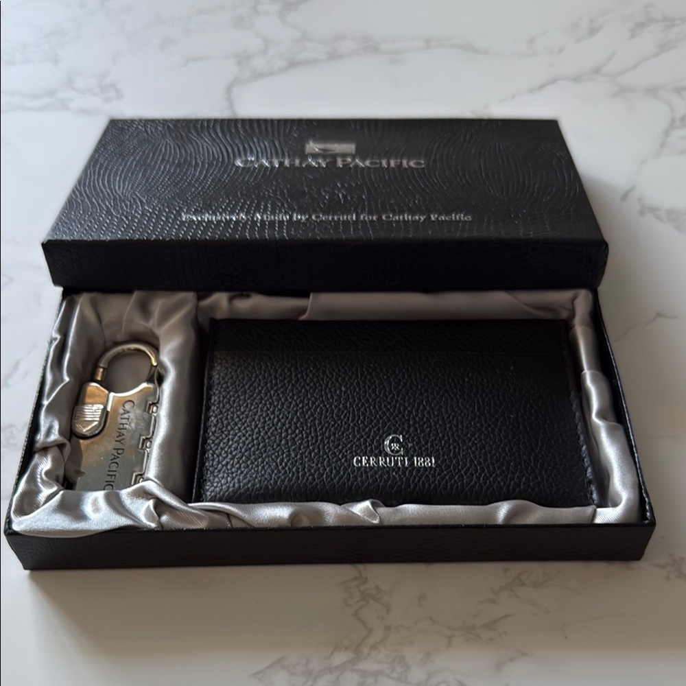 Black Key and Card Holder Set